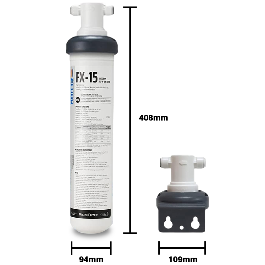 fx15 filtration model size